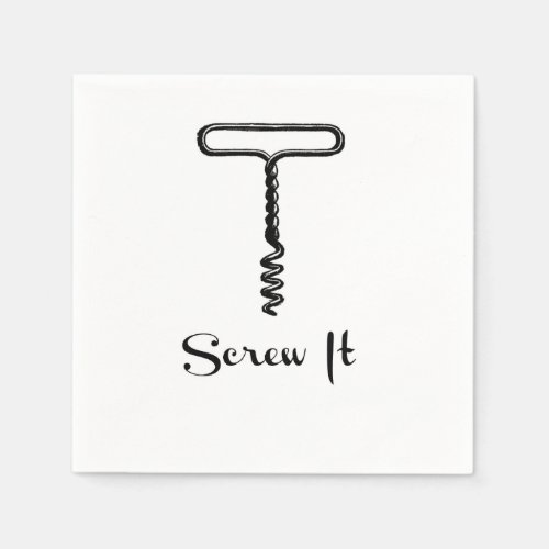 Screw It Wine Cork Party Napkins