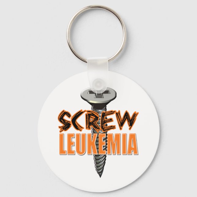 Screw Leukemia Keychain (Front)
