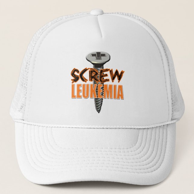 Screw Leukemia Trucker Hat (Front)