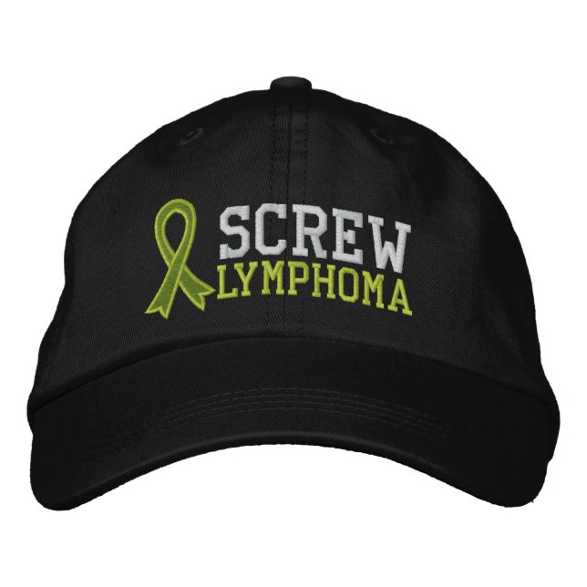Screw Lymphoma Embroidered Baseball Hat (Front)
