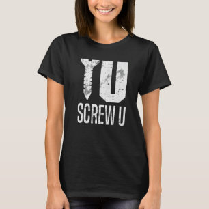 Screw U Lazy Halloween Costume Sarcastic Pun Humo T-Shirt