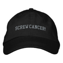 Screw Uterine Cancer Peach Block Letters Embroidered Baseball Cap