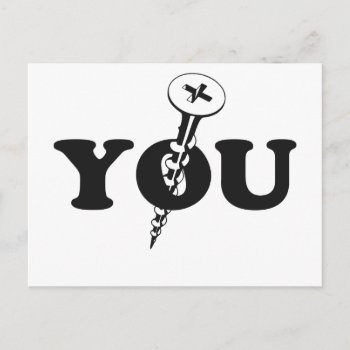 Screw You Screw Postcard by The_Shirt_Yurt at Zazzle