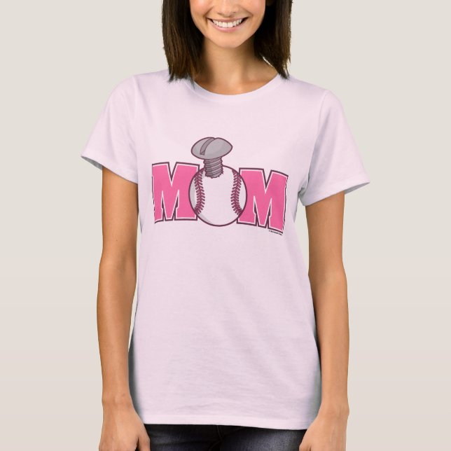 Screwball Mom (pink) T-Shirt (Front)