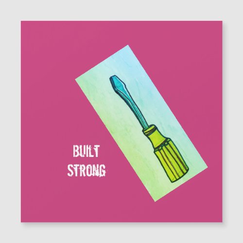 Screwdriver Built Strong Magnetic Card Pink