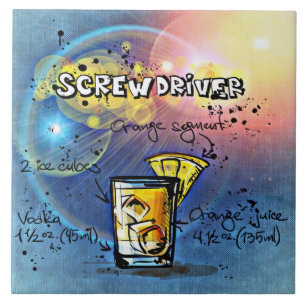 Screwdriver Cocktail Recipe Blue Bar Ceramic Tile