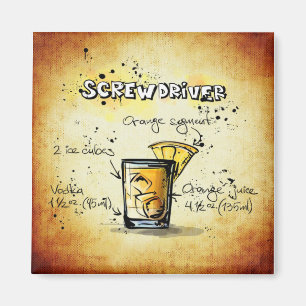 Screwdriver Cocktail Recipe Gold Bar Magnet