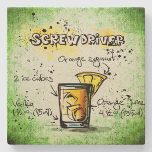 Screwdriver Drink Recipe Stone Coaster