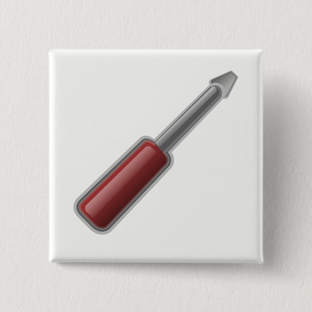 Screwdriver Pinback Button (Front)