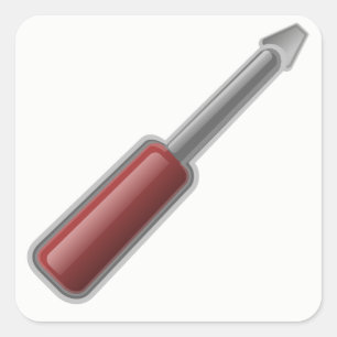 Screwdriver Square Sticker