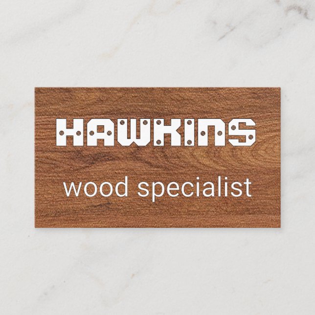 Screwed In Panel Your Name Business Card (Front)