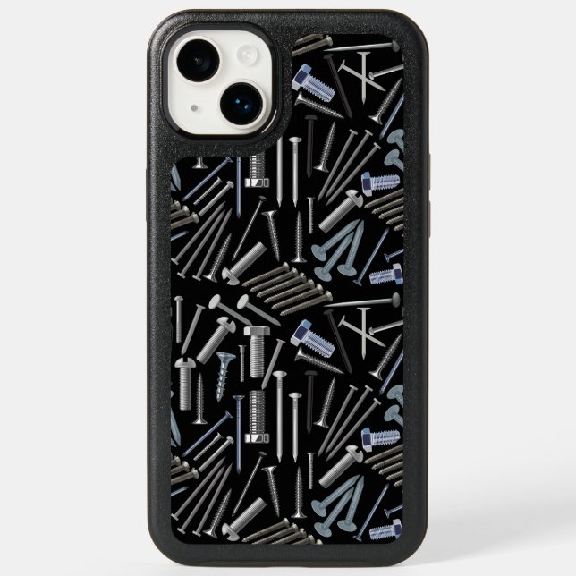 Screws and nails x4 Black BG Otterbox iPhone Case (Back)