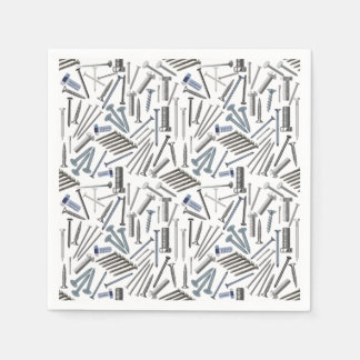 Screws and nails x4 napkins