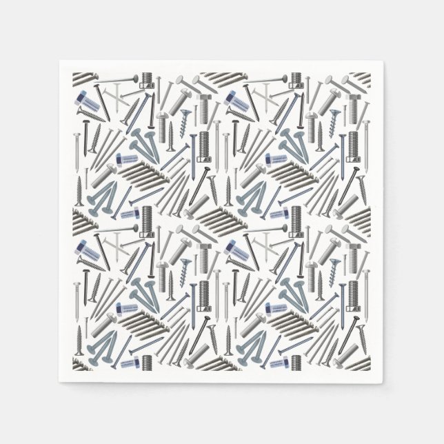 Screws and nails x4 napkins (Front)