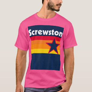 Screwston Texas H-Town Houston Blue T-Shirt