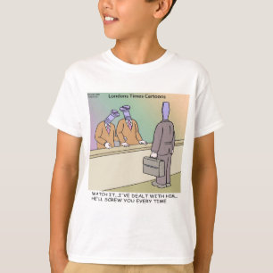 Screwy Salesman by Rick London Funny T-Shirt