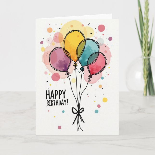 Scribble Art Birthday Card (Front)