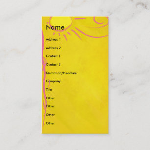 scribble cartoon sun business card