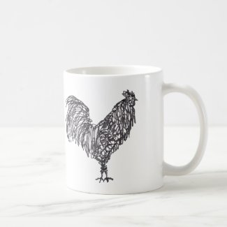 Scribble Chicken Coffee Mug Original Artwork by Paul Myrick
