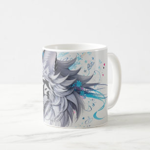 scribble design of a tiger coffee mug