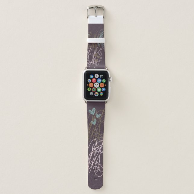 Scribble design - we are all a work in progress apple watch band (Front)