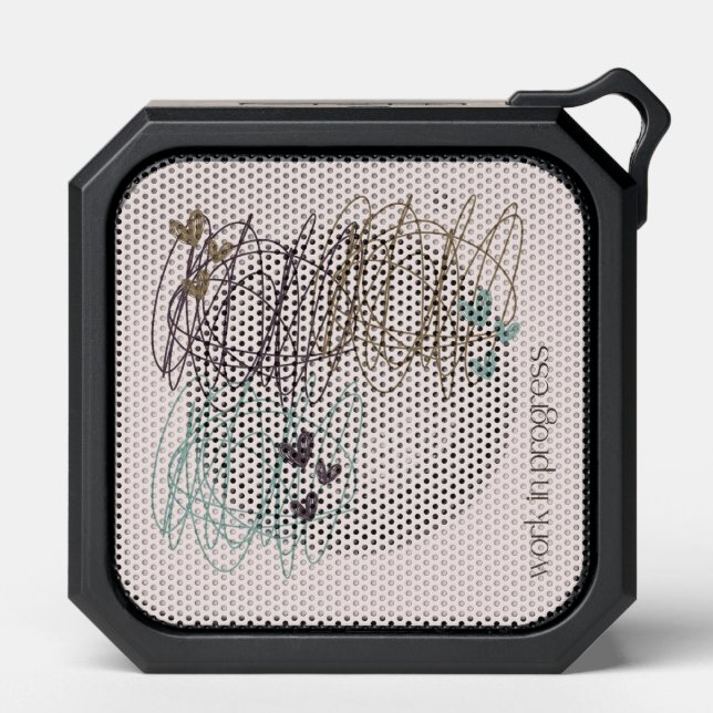 Scribble design - we are all a work in progress bluetooth speaker (Front)