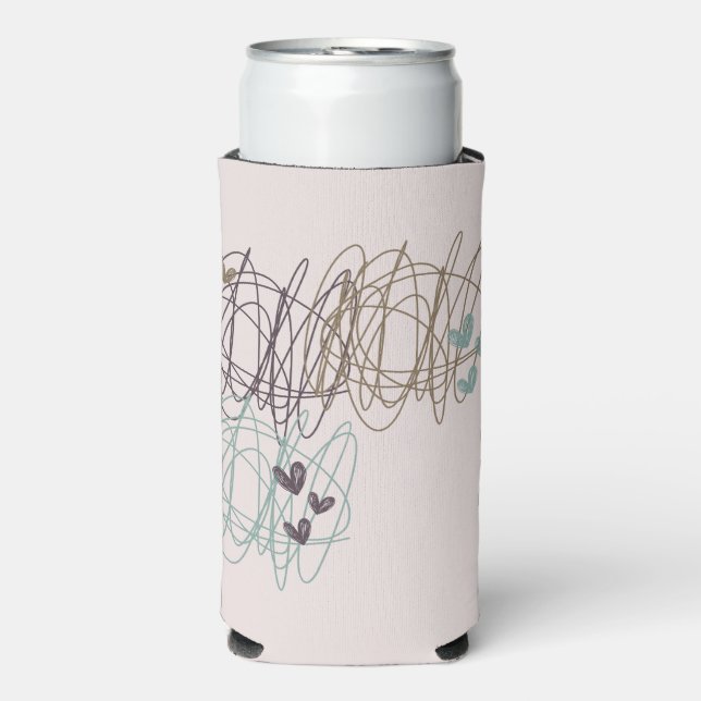 Scribble design - we are all a work in progress seltzer can cooler (Seltzer Front)