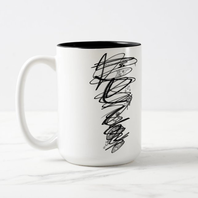 Scribble Doodle Rebel Mug (Left)