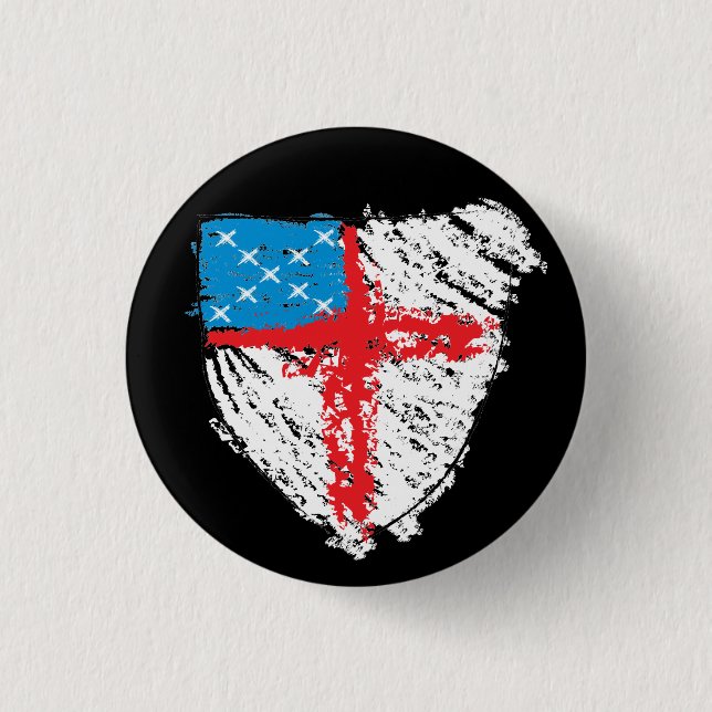 Scribble Episcopal Shield Button (Front)