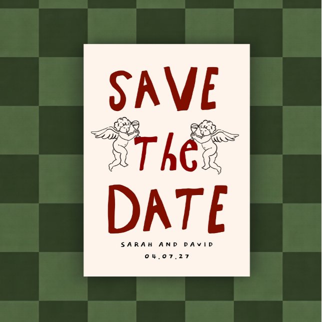 Scribble Funny Doodle Save the date Invitation (Creator Uploaded)