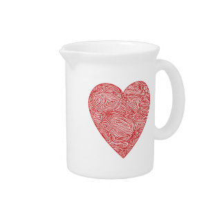 Scribble Heart Beverage Pitcher