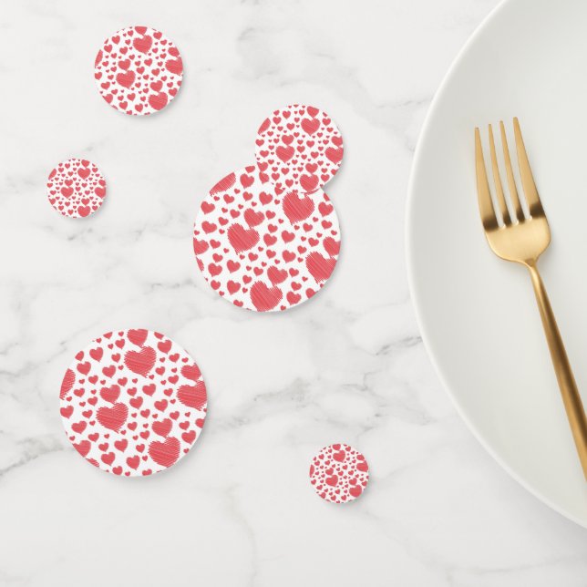 Scribble Hearts Confetti (Group)