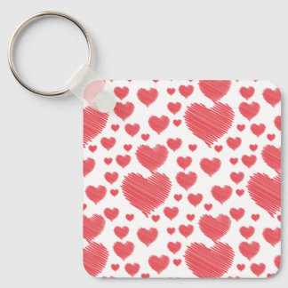 Scribble Hearts Keychain
