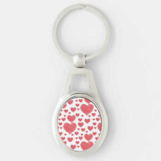 Scribble Hearts Keychain