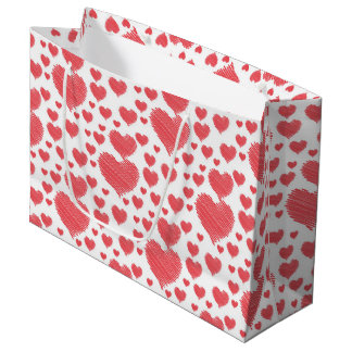 Scribble Hearts Large Gift Bag