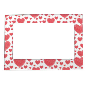 Scribble Hearts Magnetic Frame