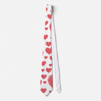 Scribble Hearts Neck Tie