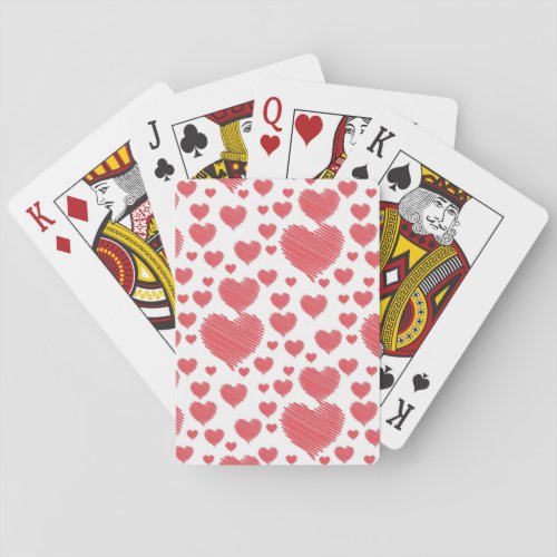 Scribble Hearts Poker Cards