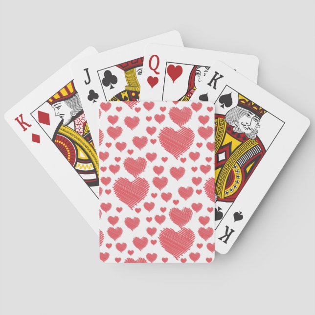 Scribble Hearts Poker Cards (Back)