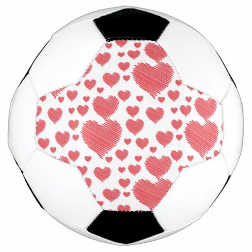 Scribble Hearts Soccer Ball