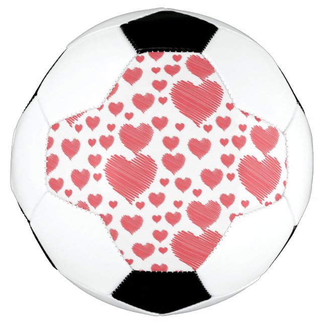Scribble Hearts Soccer Ball (Front)