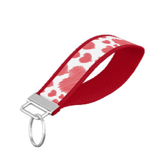 Scribble Hearts Wrist Keychain