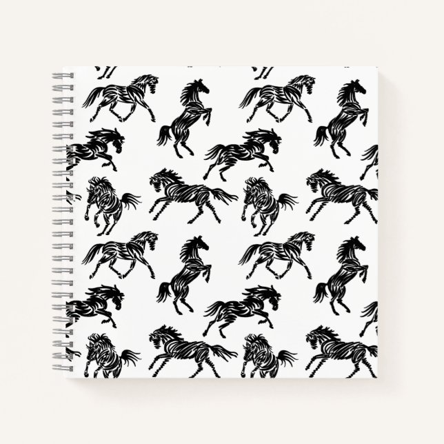 Scribble Horse Crazy Herd Design Notebook (Front)