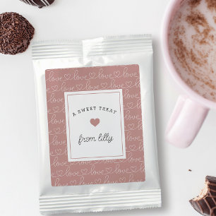 Scribble Love   Cute Personalized Valentine's Day Hot Chocolate Drink Mix