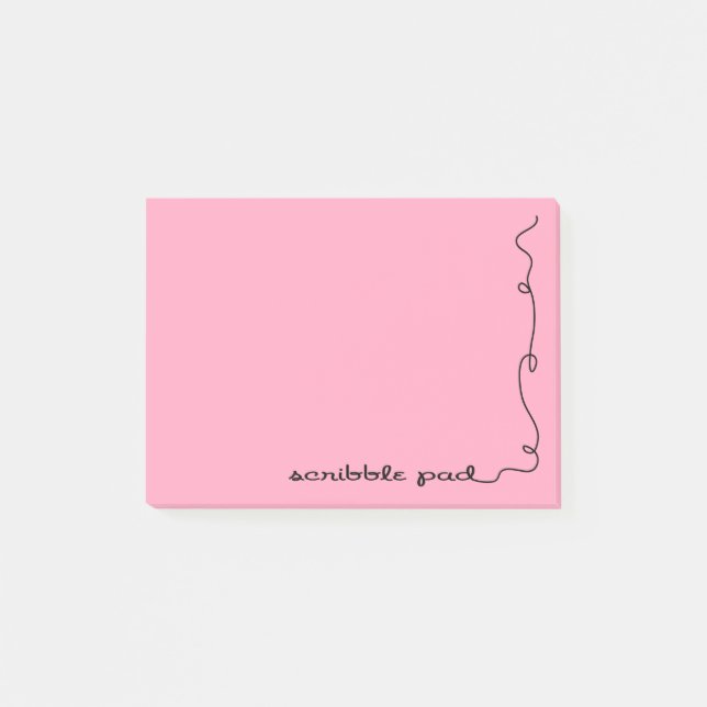 Scribble Pad Pink Post-it Notes (Front)