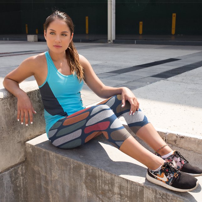 Scribble Pebbles Capri Leggings (Creator Uploaded)