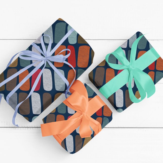 Scribble Pebbles Wrapping Paper (gift wrapping paper is made with high-quality, premium paper and different five sizes.)