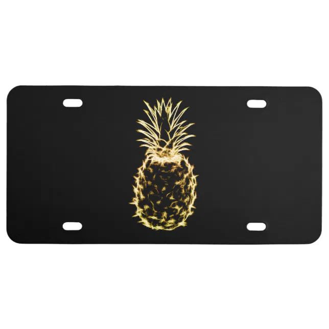 Scribble Pineapple License Plate Zazzle
