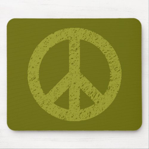 Scribble Stencilled Peace Symbol Mouse Pad