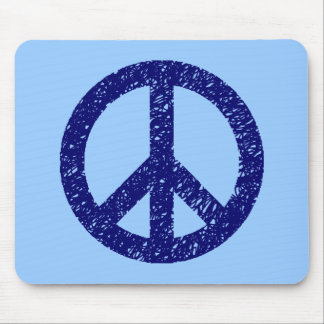 Scribble Stencilled Peace Symbol Mouse Pad